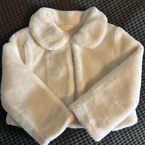 Gymboree Other - Gymboree Girls White Ivory Winter Faux Fur Coat Jacket Christmas X-Small 3-4